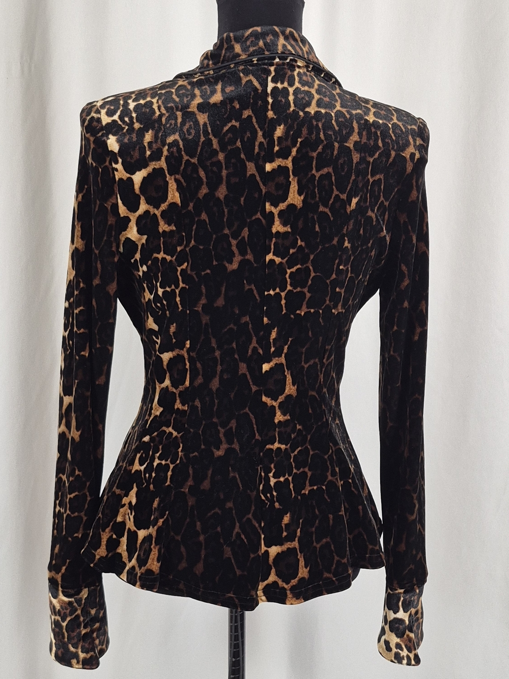 Design Today's by Song & Sung Vintage (Med) Velvet Leopard Blazer Modern Size XS - Picture 4 of 16